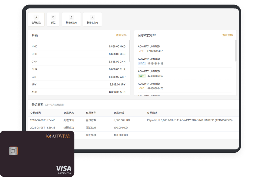 AOWPAY 产品界面